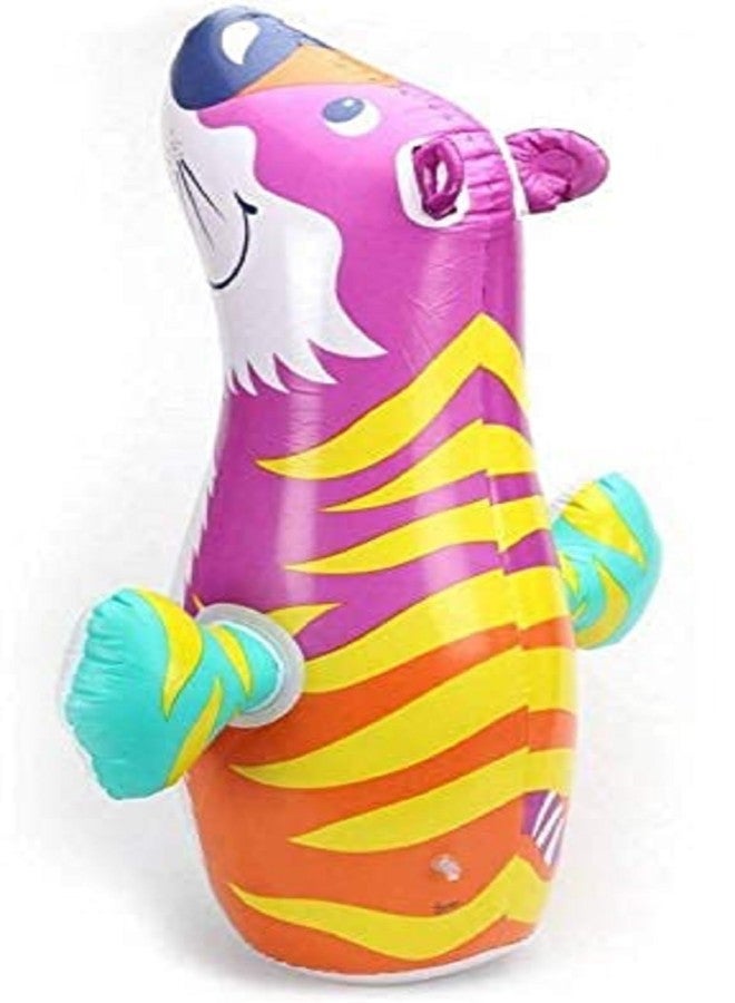 NELSTRAB:- Tiger Hit Me Inflatable Toy for Water Filled Base BOP for Toddlers PVC Punching Bag for Kids(Multi Color)(1 PIS) - Image 3
